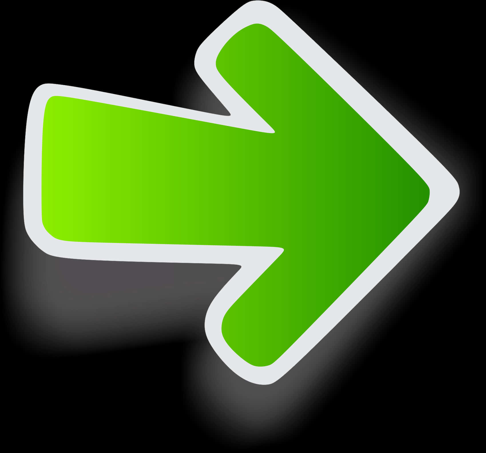 Green Arrow Direction Sign PNG Image