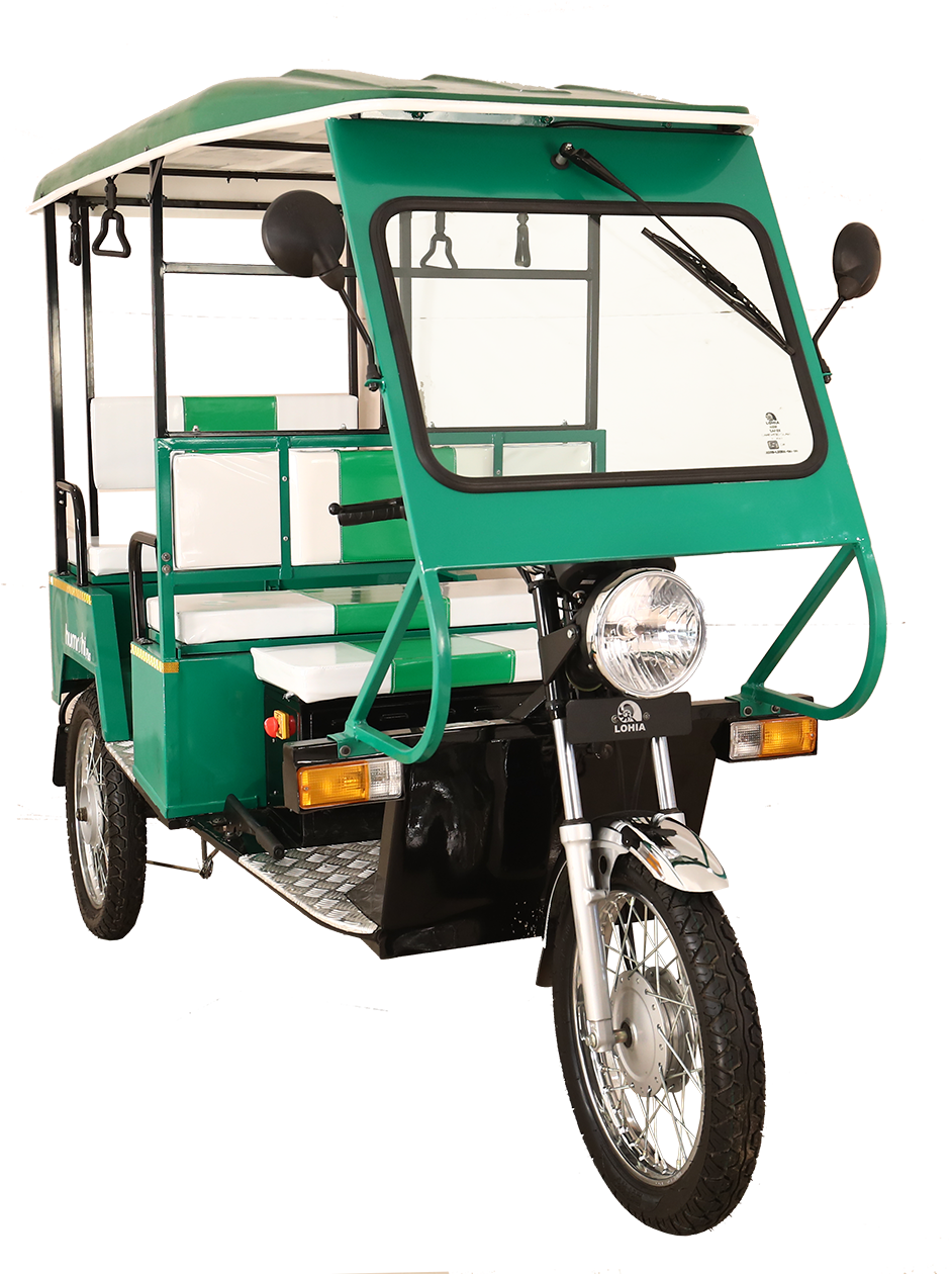 Green Auto Rickshaw Isolated PNG Image