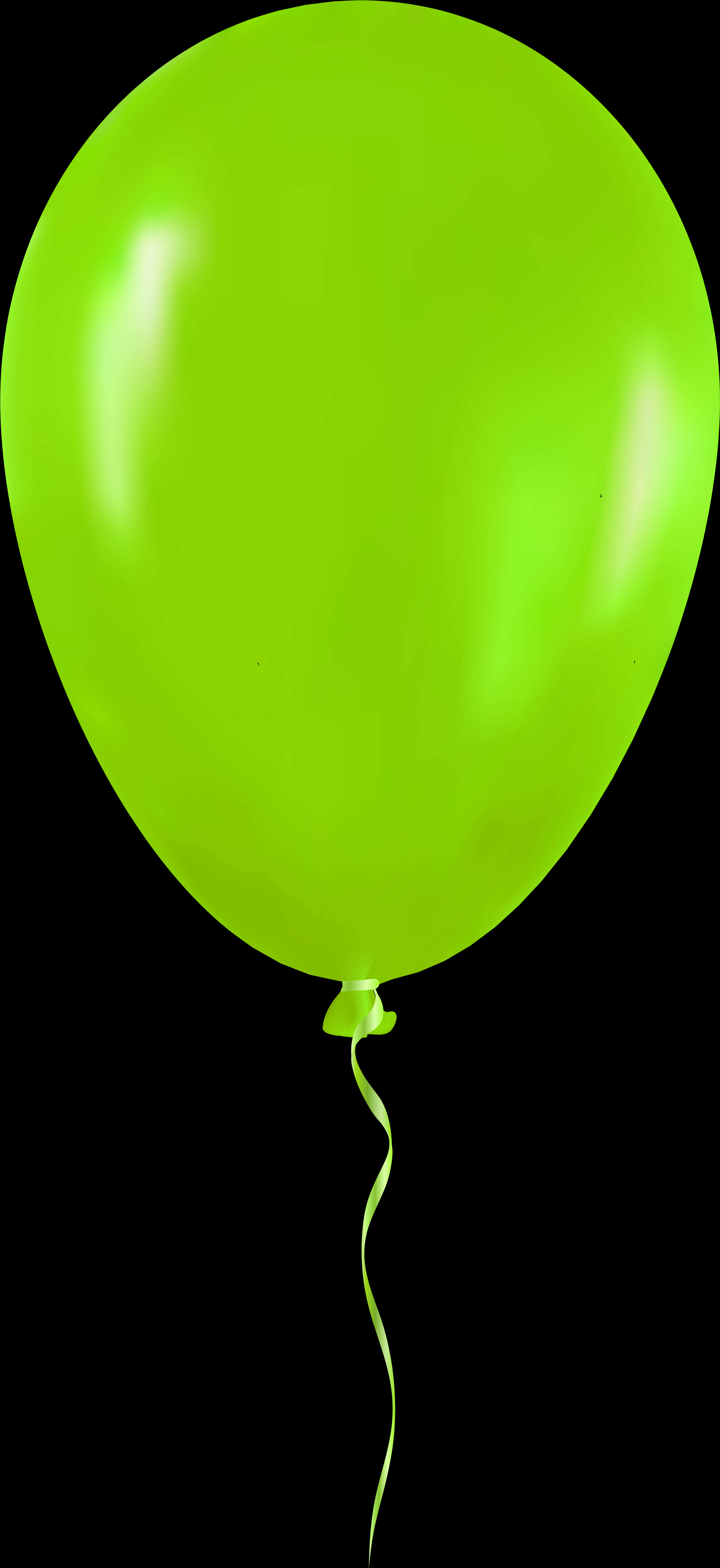 Green Balloon Transparent Background PNG Image