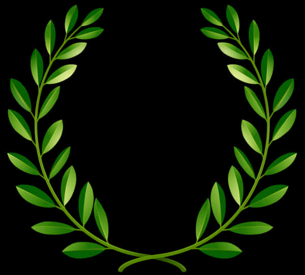 Green Bayleaf Wreath Graphic PNG Image