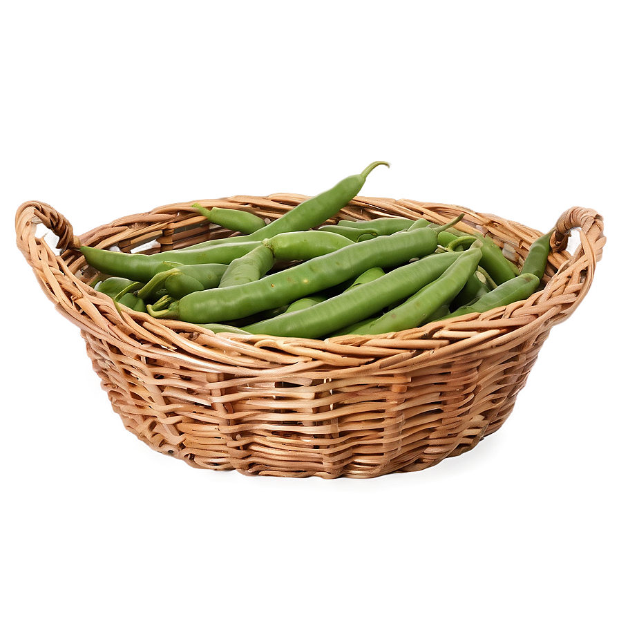 Green Beans In Basket Png 06122024 PNG Image