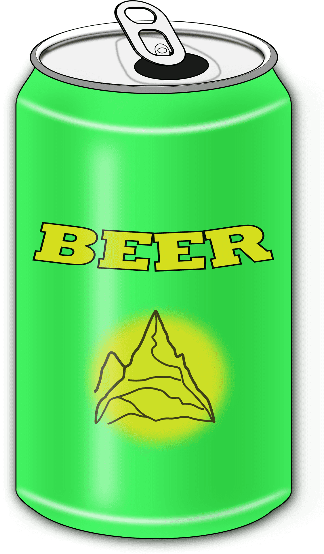 Green Beer Can Illustration PNG Image