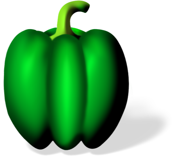 Green Bell Pepper Illustration PNG Image