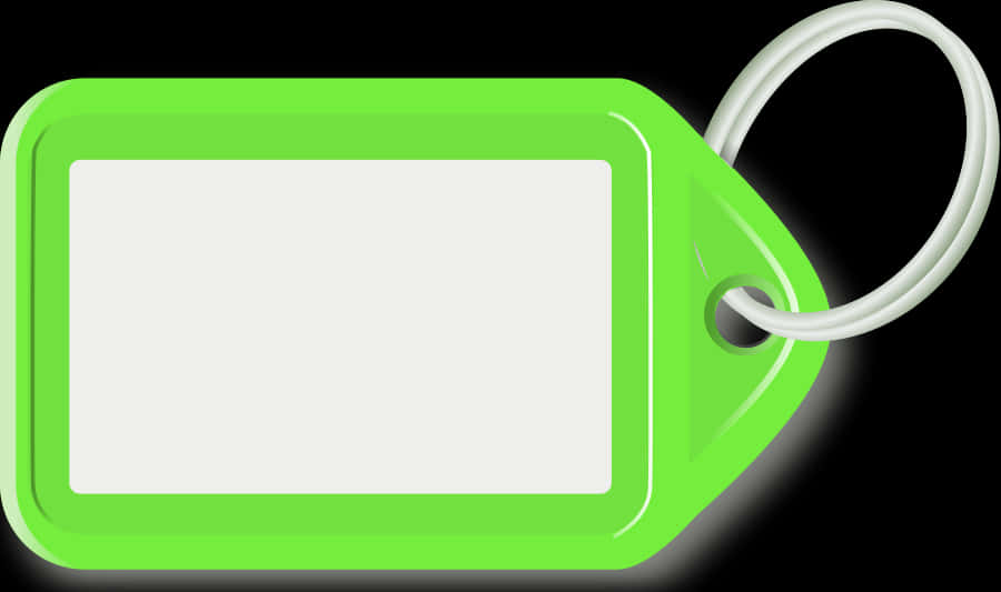 Green Blank Price Tag PNG Image