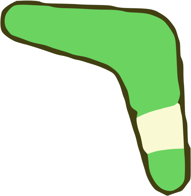 Green Boomerang Graphic PNG Image