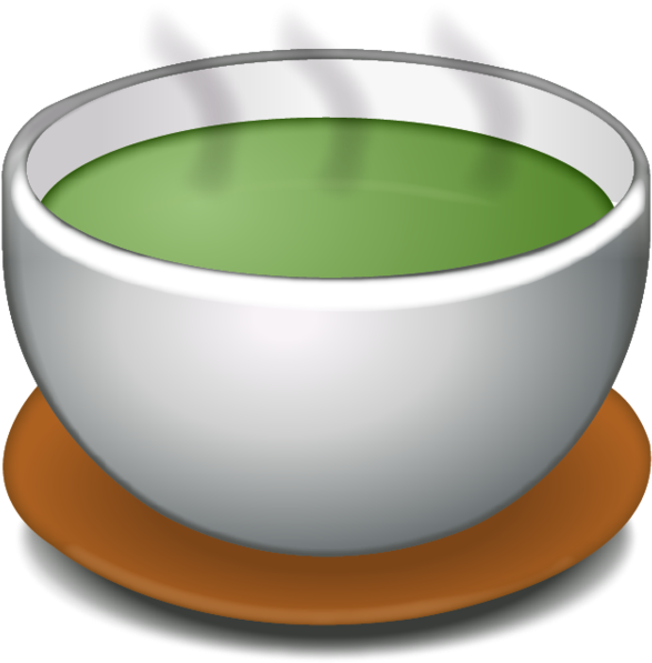 Green Broth Soup Bowl PNG Image