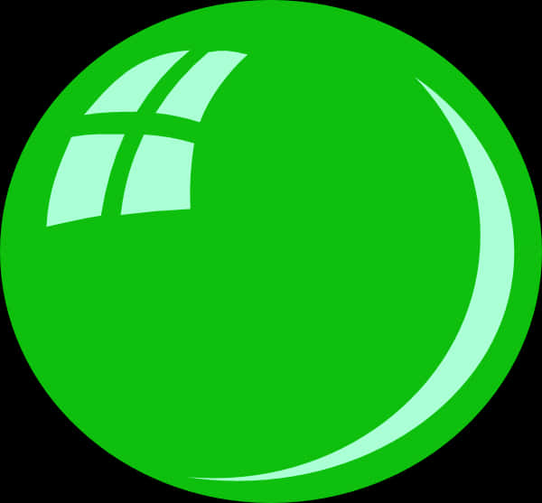 Green Bubble Icon PNG Image