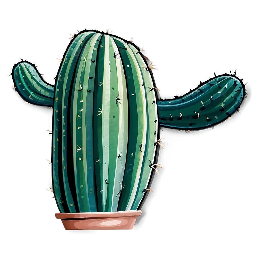 Green Cactus Sticker Png Gep84 PNG Image