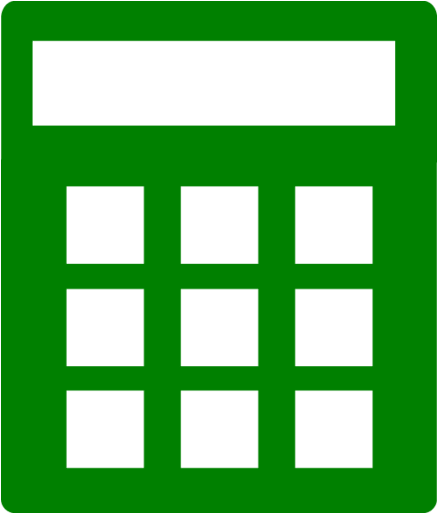 Green Calculator Design PNG Image