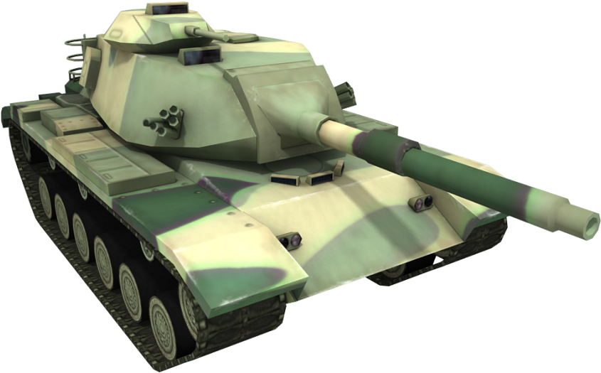 Green Camouflage Tank Render PNG Image