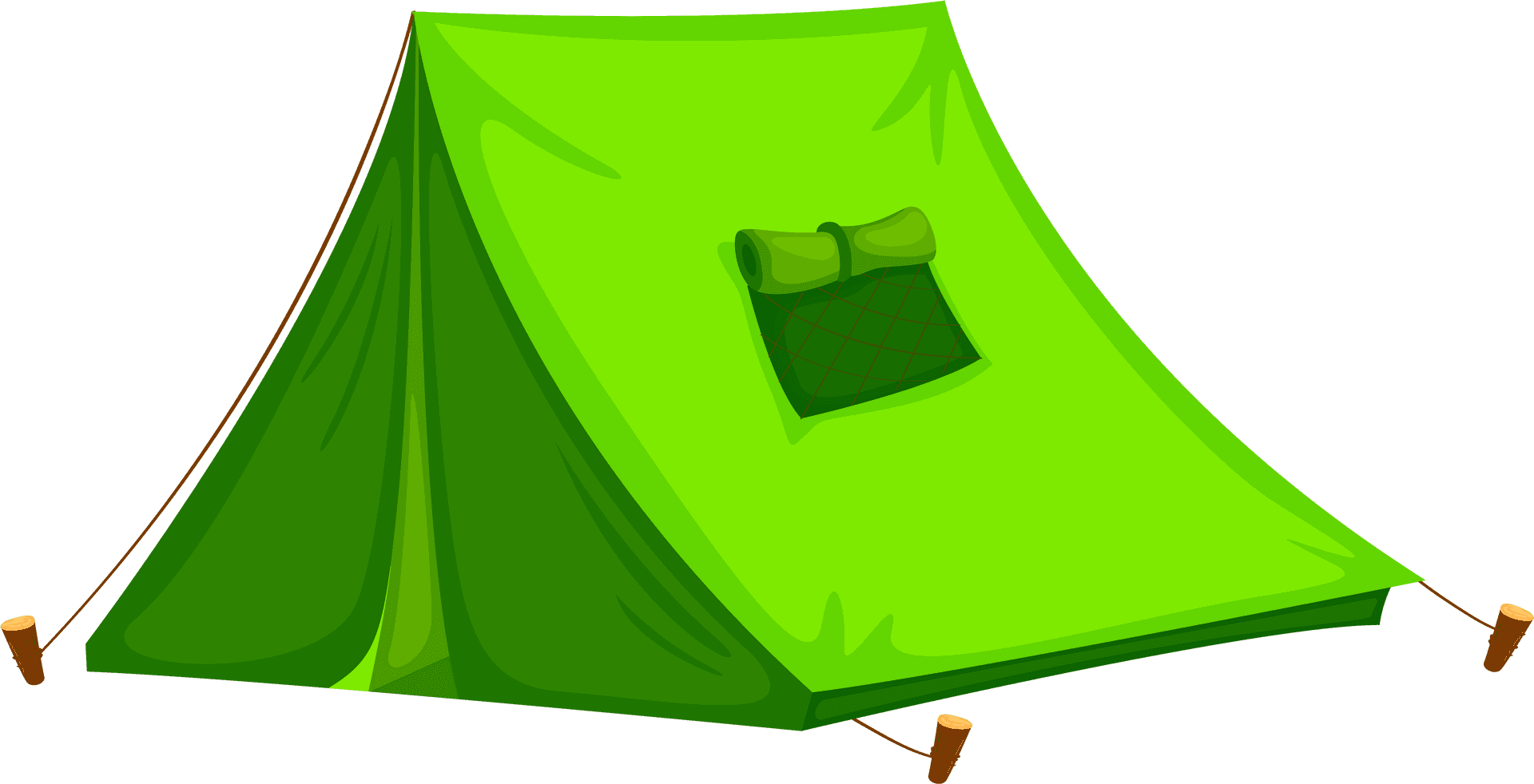 Green Camping Tent Illustration PNG Image