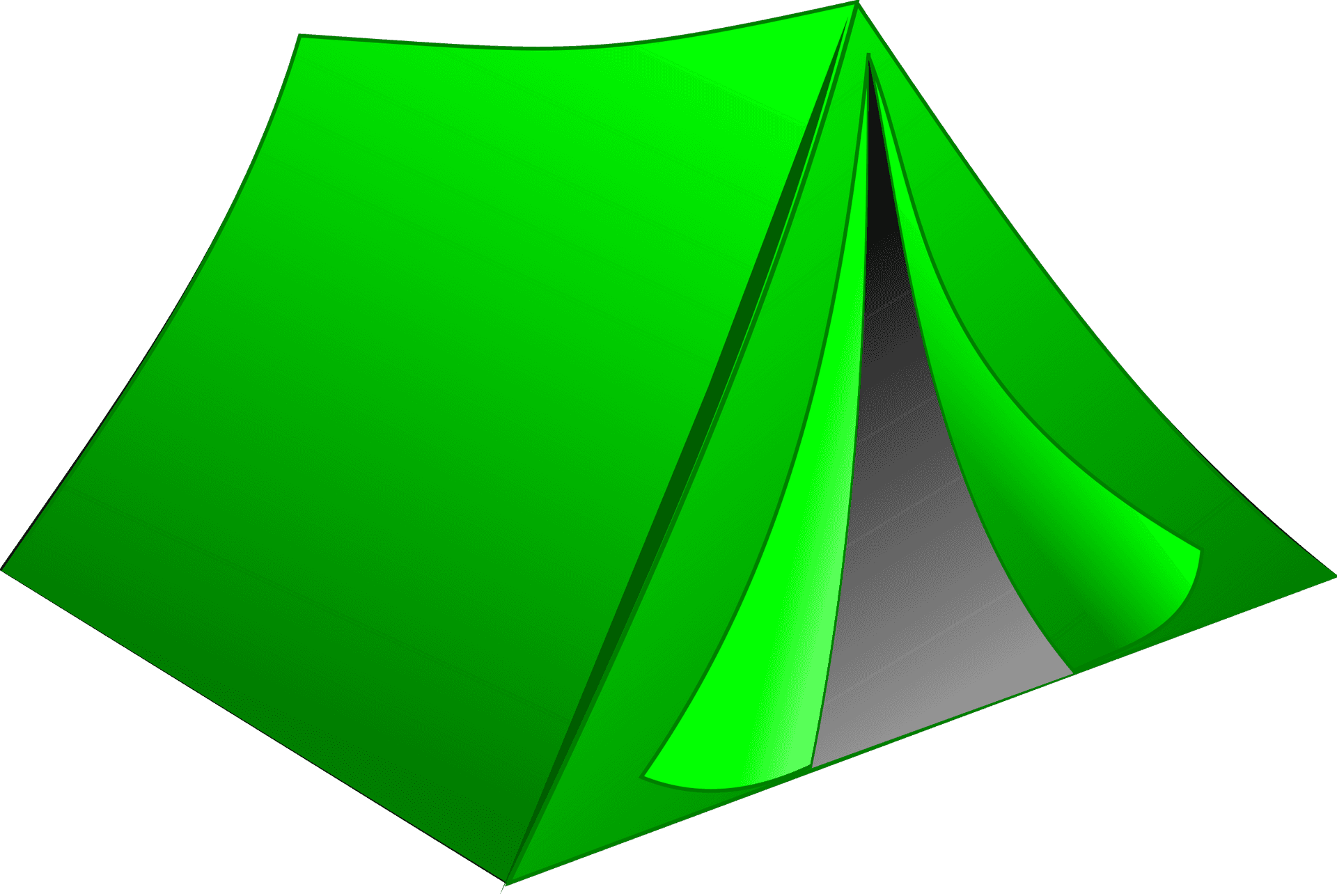 Green Camping Tent Illustration PNG Image