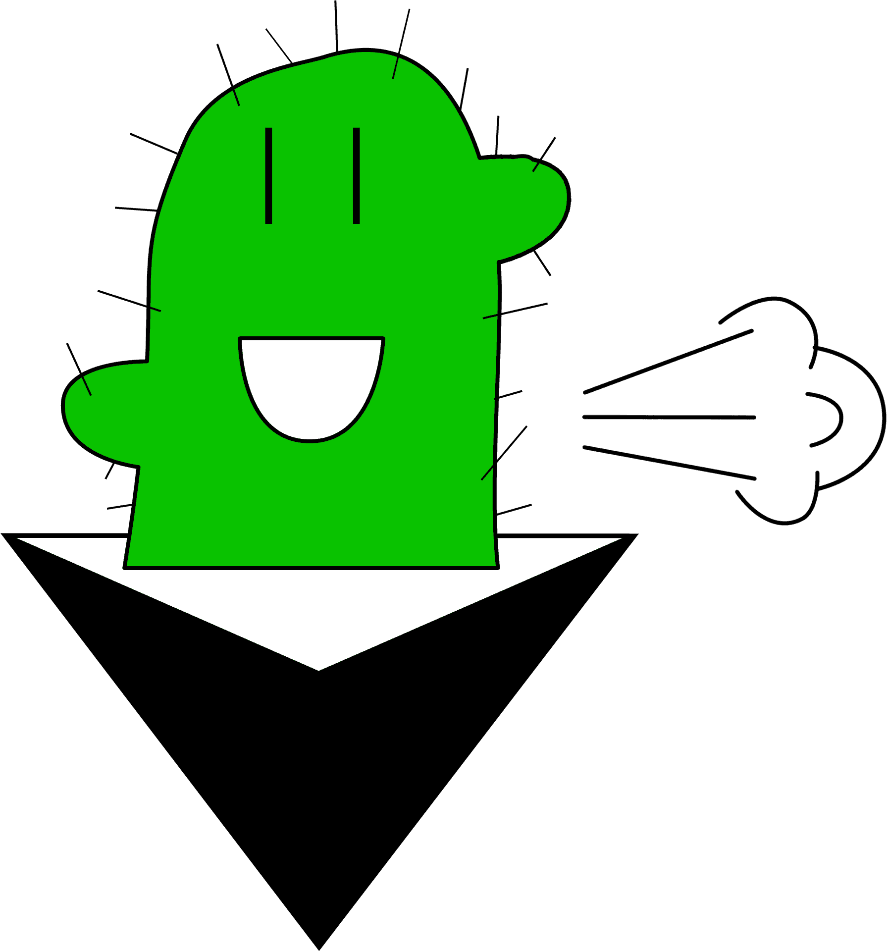 Green_ Character_ Farting_ Illustration.png PNG Image