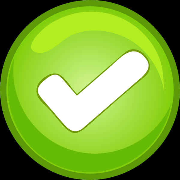 Green Check Mark Button PNG Image