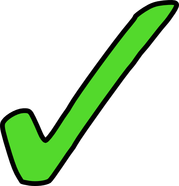 Green Check Mark Graphic PNG Image