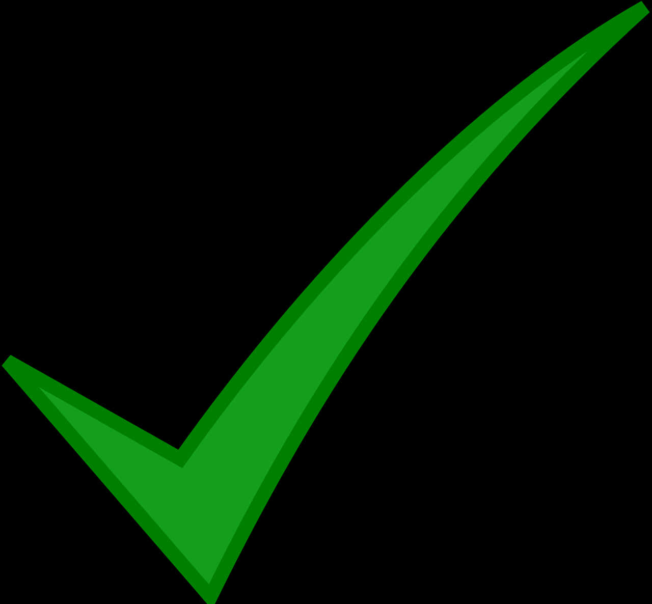 Green Check Mark Graphic PNG Image