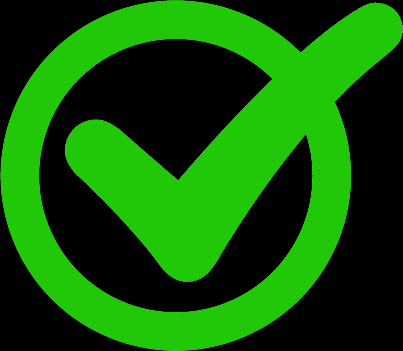 Green Check Mark Graphic PNG Image