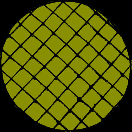 Green Checkered Sphere Illustration PNG Image