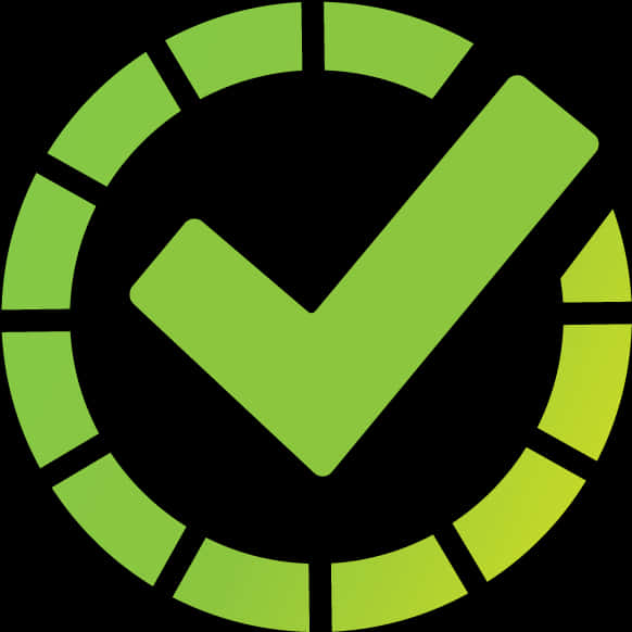 Green Checkmark Loading Icon PNG Image