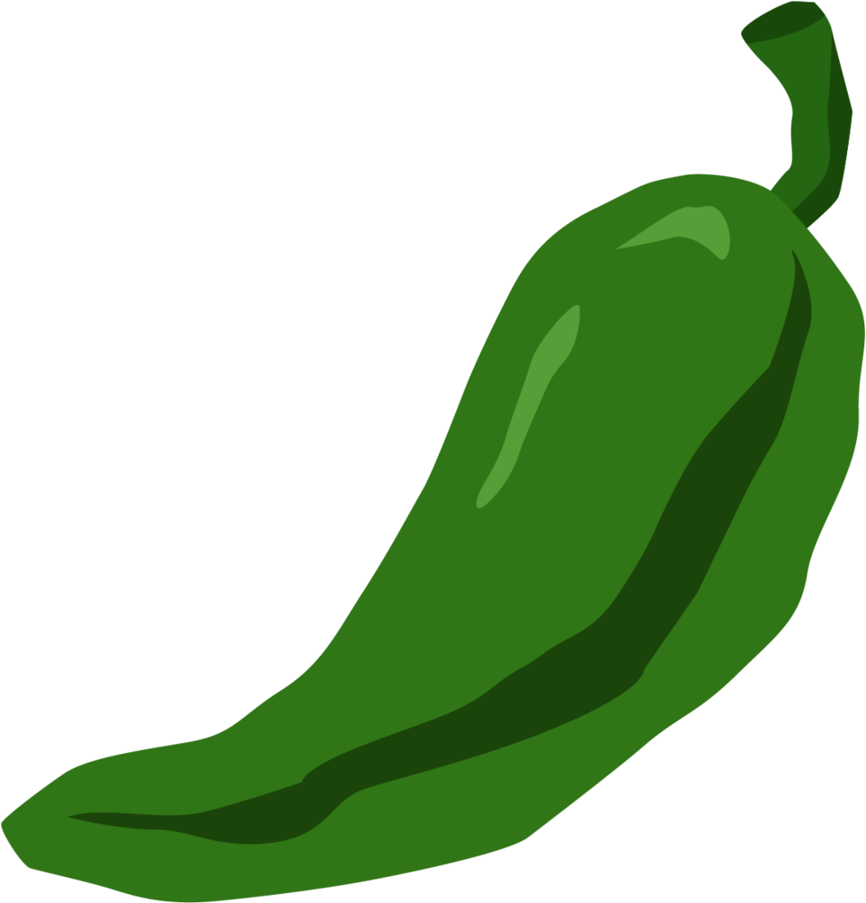 Green Chili Pepper Vector PNG Image