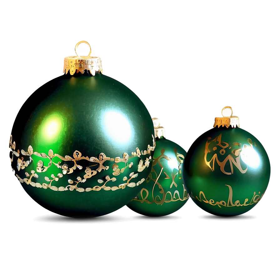 Green Christmas Ornaments Png Rtv69 PNG Image