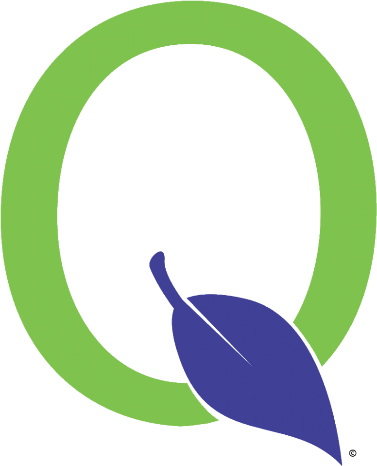 Green Circle Blue Leaf Graphic PNG Image