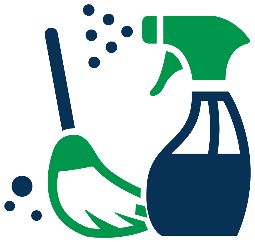 Green Cleaning Supplies Icon PNG Image