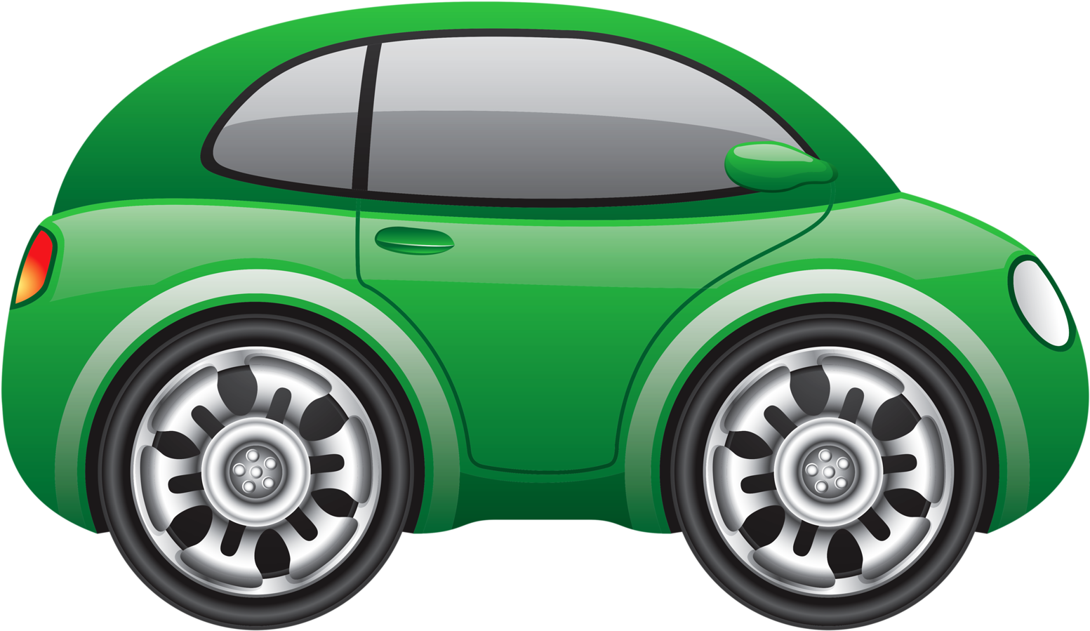 Green Compact Car Illustration PNG Image