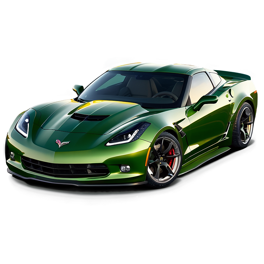 Green Corvette Png Xsx PNG Image