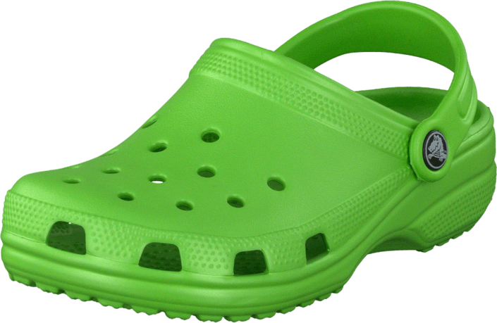 Green Croc Sandal Side View PNG Image