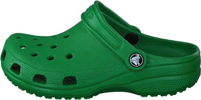 Green Croc Sandal Side View PNG Image