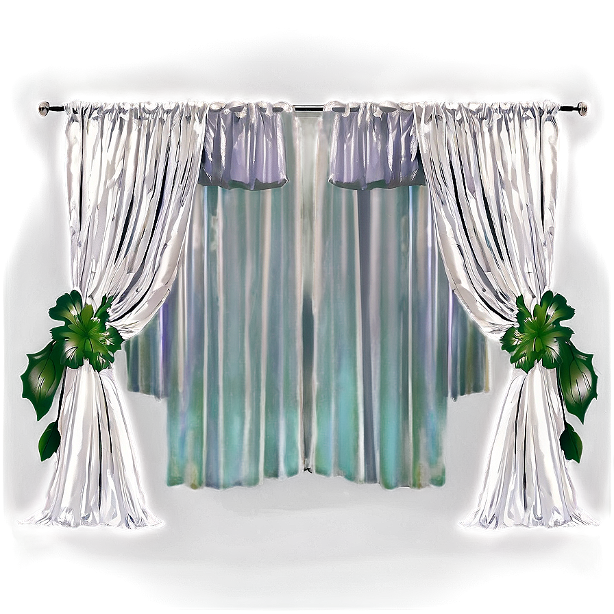 Green Curtains Png Dee20 PNG Image