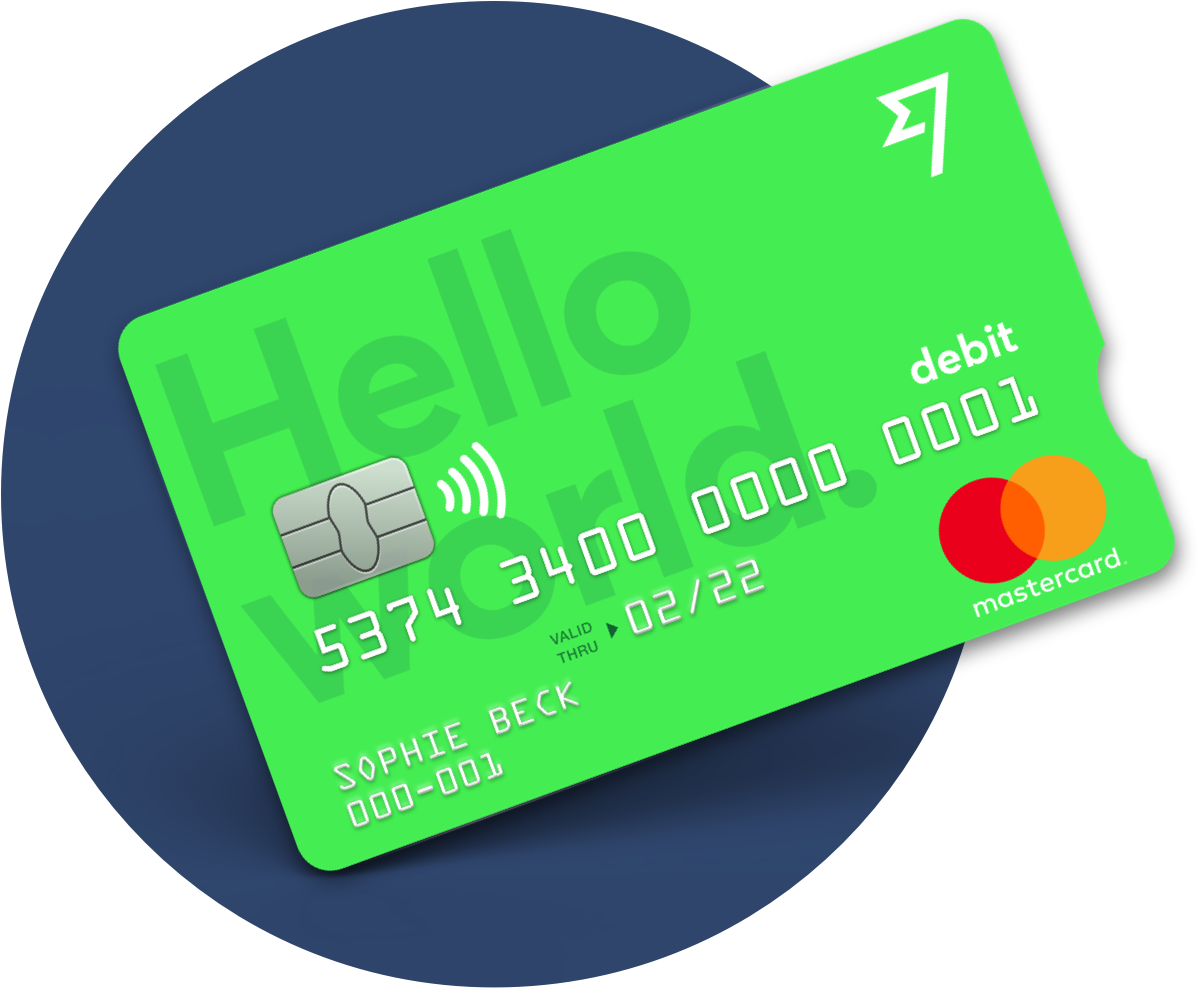 Green Debit Card Mockup PNG Image