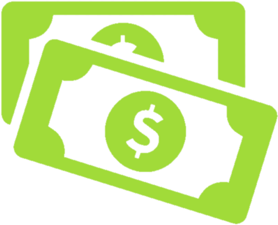 Green Dollar Bills Vector PNG Image