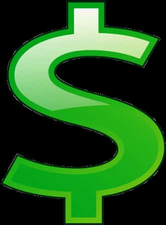 Green Dollar Sign Graphic PNG Image