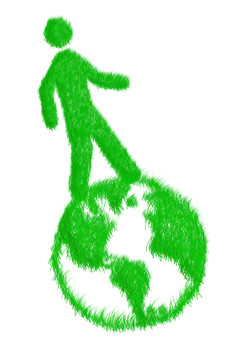 Green Eco Footprint Person PNG Image