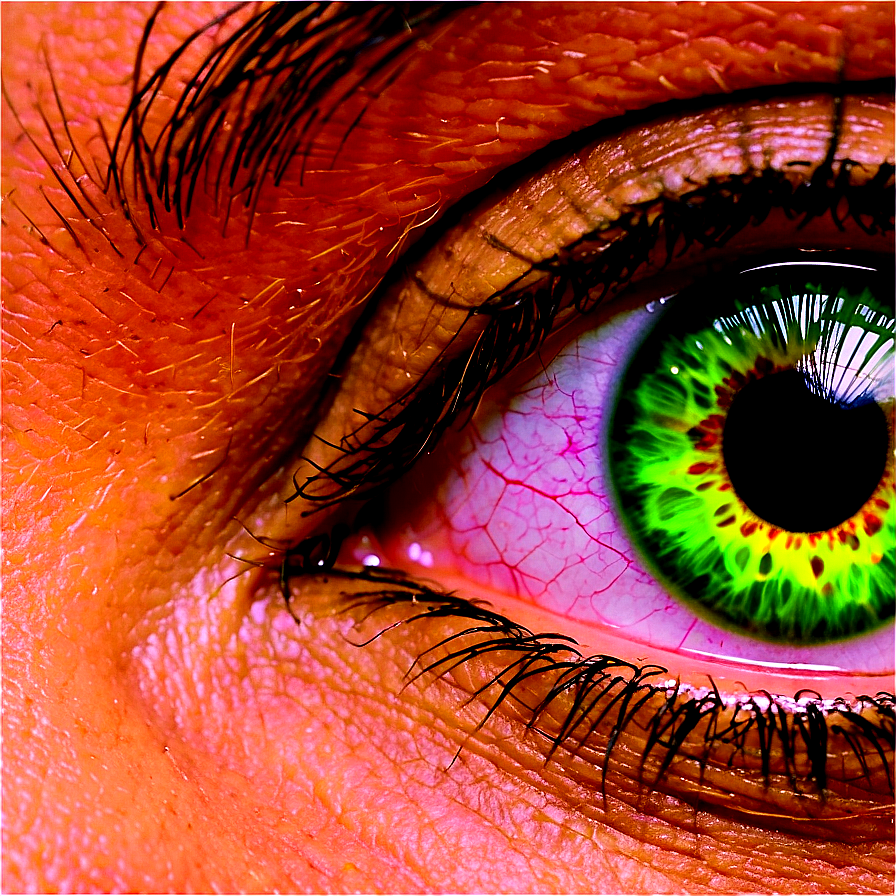 Green Eye With Colorful Surroundings Png 54 PNG Image