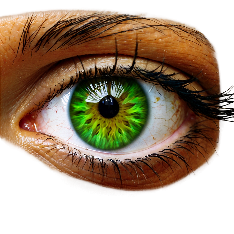 Green Eye With Colorful Surroundings Png Mnu3 PNG Image