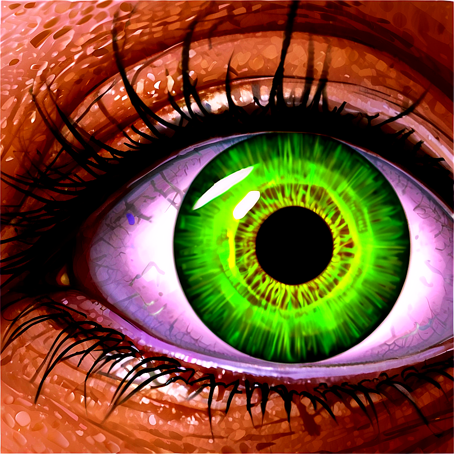 Green Eye With Contact Lens Png Tyq PNG Image