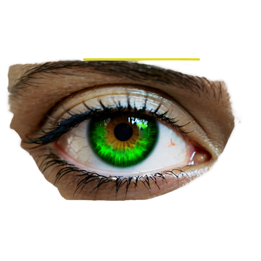 Green Eye With Eyebrow Png 06262024 PNG Image