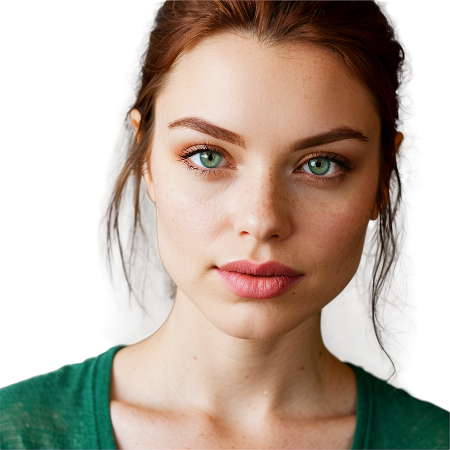 Green Eyed Beauty Portrait Png 2 PNG Image