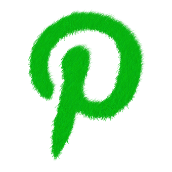 Green Furry Letter P Black Background PNG Image