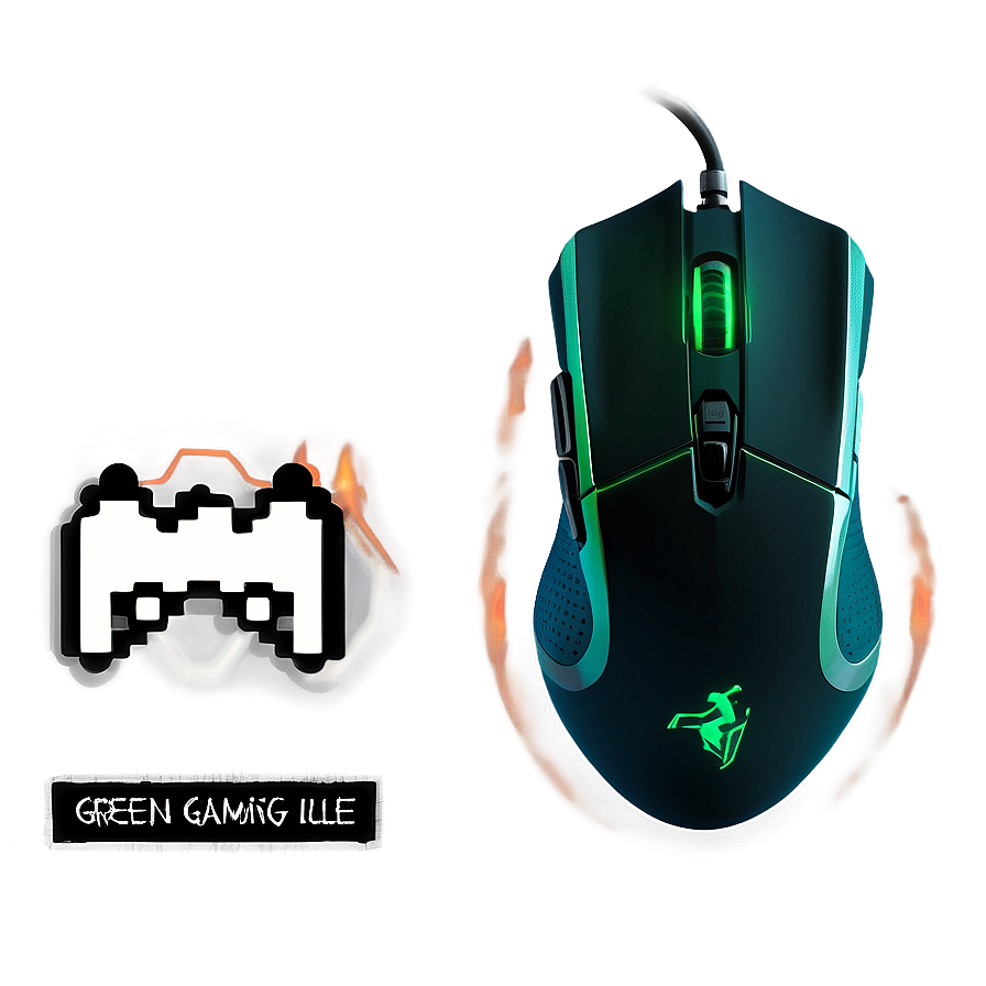 Green Gaming Mouse Png Kbh PNG Image