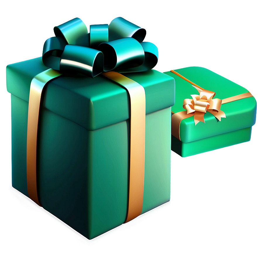 Green Gift Box Png Ett68 PNG Image