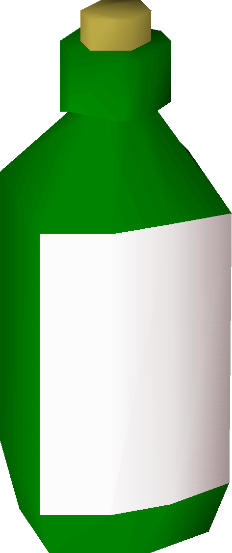 Green Gin Bottle3 D Rendering PNG Image