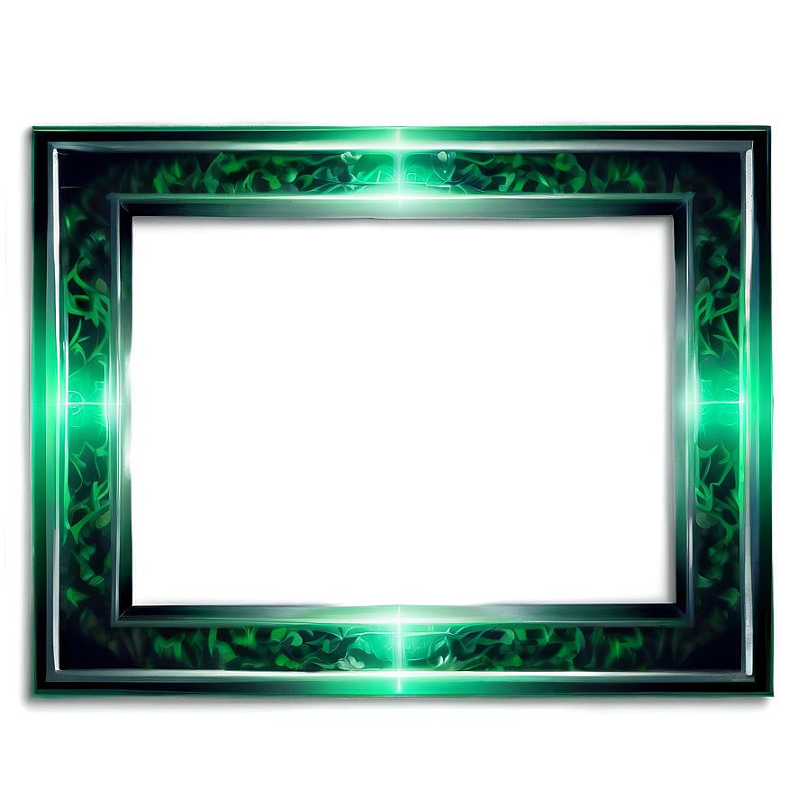 Green Glow Frame Png Fxc PNG Image