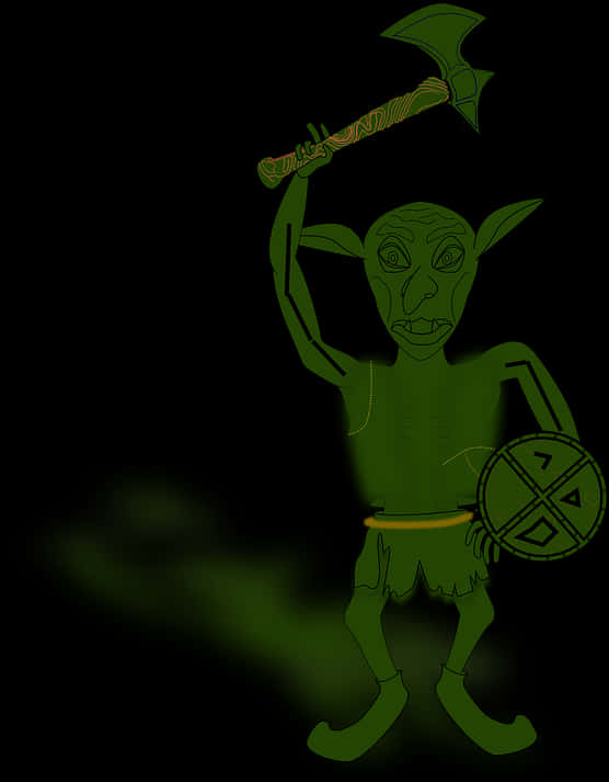 Green Goblin Fantasy Illustration PNG Image