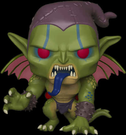 Green Goblin Figurine Stylized PNG Image