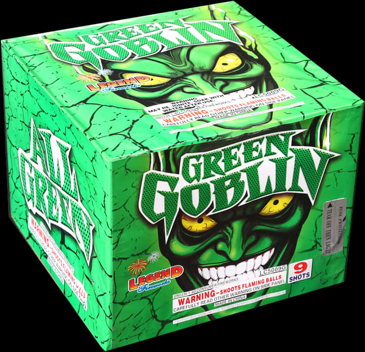 Green Goblin Fireworks Packaging PNG Image