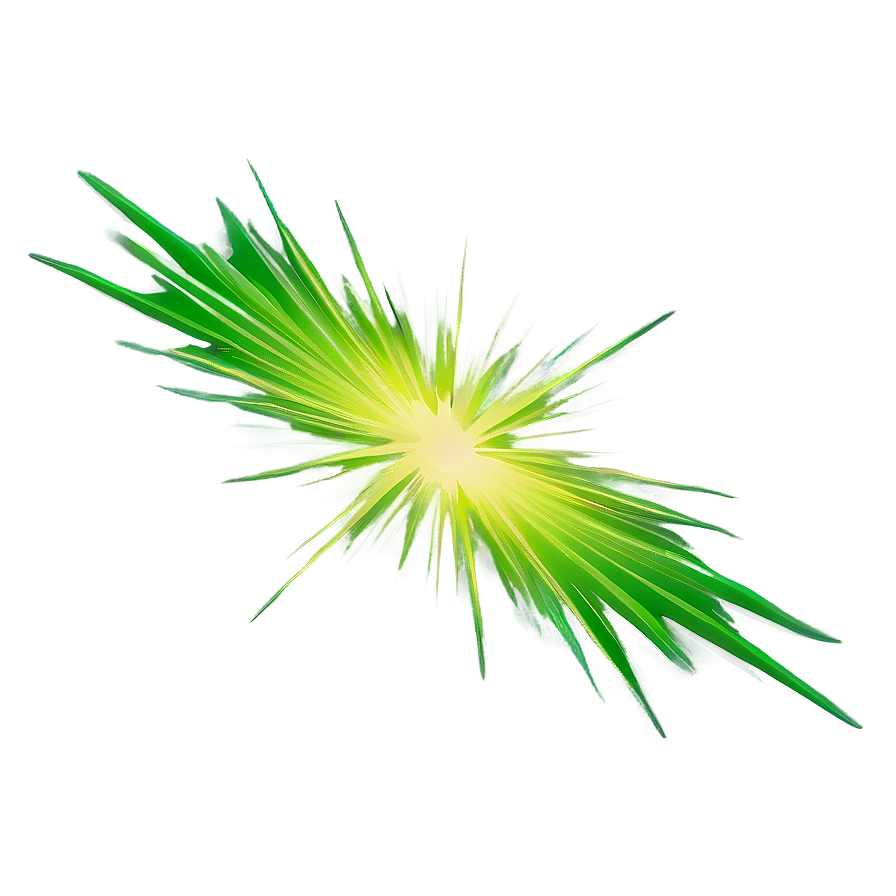 Green Gradient Starburst Png 06262024 PNG Image